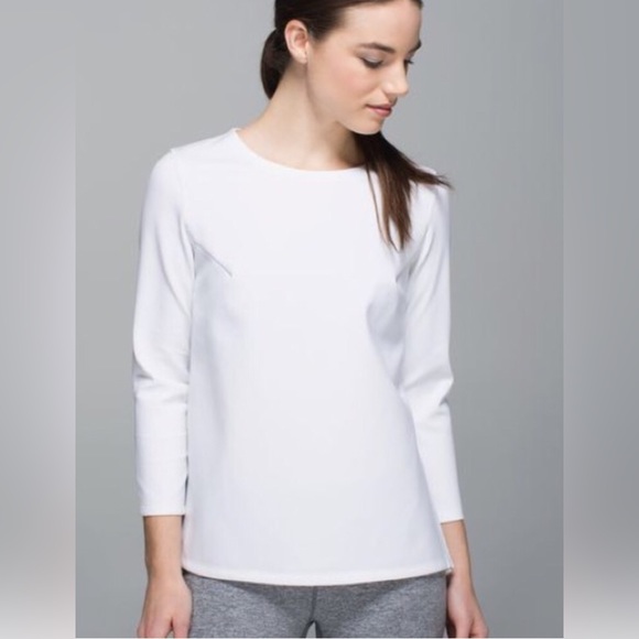PTP 18” Lululemon Pleat On White/Cream Long Sleeve Top - Picture 5 of 13